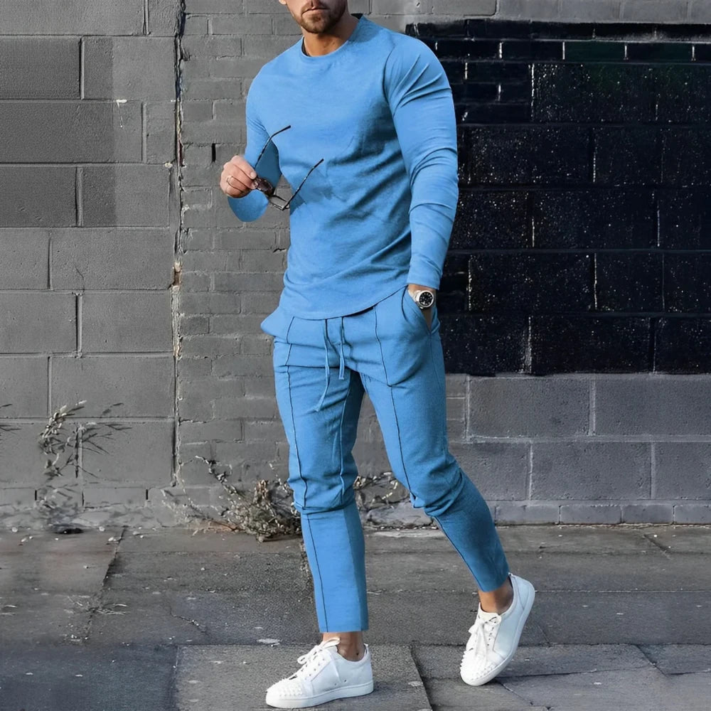 Gerald - Stylish Comfort Outfit Set-Blue