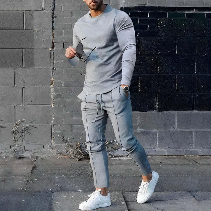 Gerald - Stylish Comfort Outfit Set-Gray