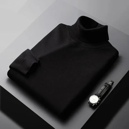 Jack - Merino Wool Turtleneck for Men - Black