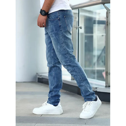 Lawrence - Stylish Denim Jeans-Deep Blue