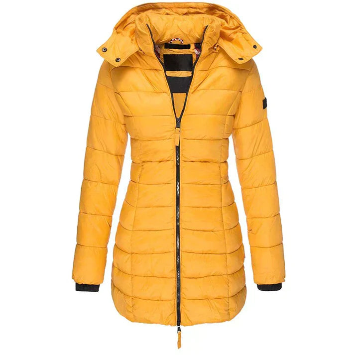 Marilyn - Elegant Look Long Coat Yellow