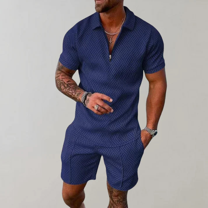 Nolan - Summer Outfit Set-Blue