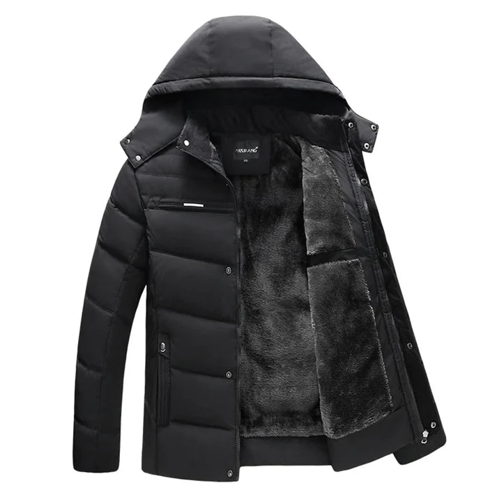 Richard - Stylish Winter Jacket with Hood-Black