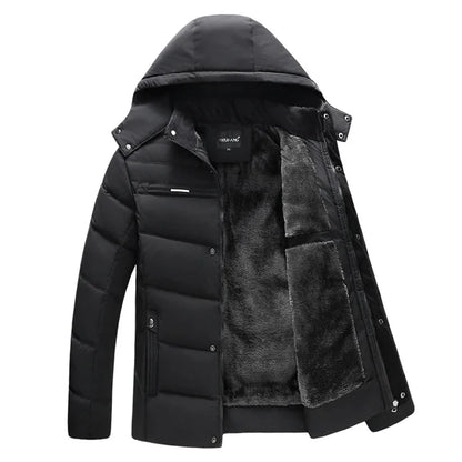 Richard - Stylish Winter Jacket with Hood-Black
