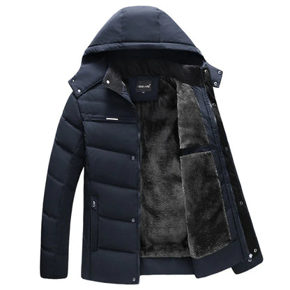 Richard - Stylish Winter Jacket with Hood-Blue