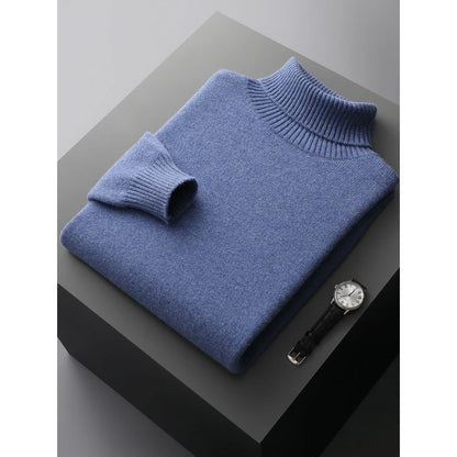 Roman - Soft Touch Turtleneck-Blue