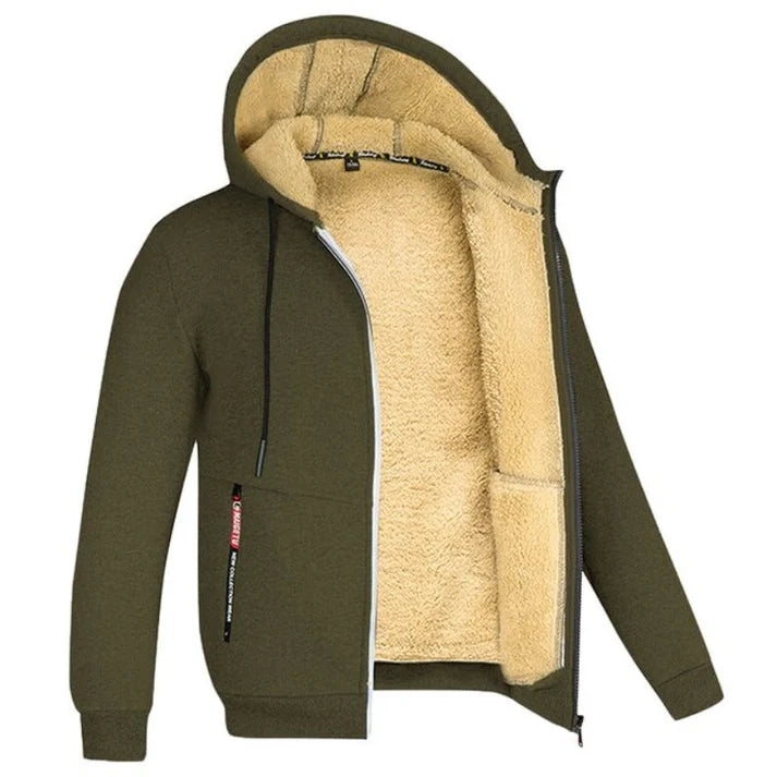 Scott - Warm Wool Lining Jacket-Army Green