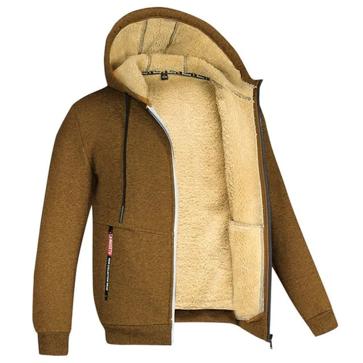 Scott - Warm Wool Lining Jacket-Brown