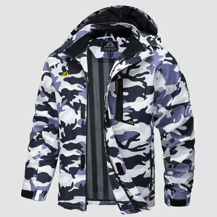 Tim - Warm Winter Coat-Gray Camouflage
