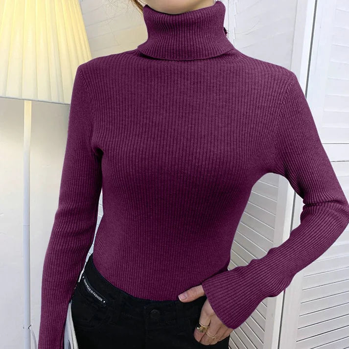 Vickie - Stylish Warmth Sweater-Dark Purple